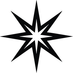 black and white compass