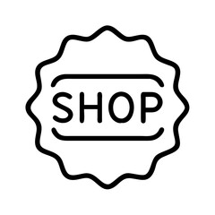 Shop icon vector graphic design template for online store and retail business promotion material design