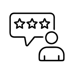 Customer review rating feedback stars testimonials satisfaction experience service client survey icon