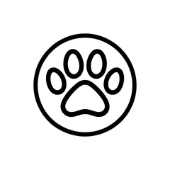 Fototapeta premium Vector illustration icon of a paw