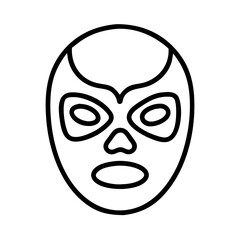 Lucha libre wrestling mask vector illustration for mexican wrestler and sport competition design