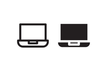 Laptop icon comparison in vector style Vector