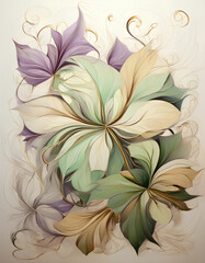 Beautiful abstract background with leaves.
