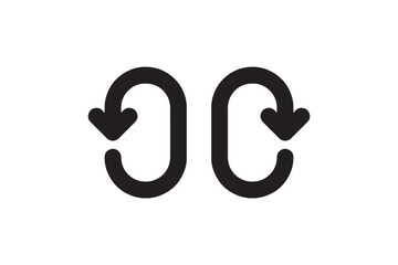 Repeat arrows loop icon symbol vector