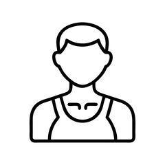 Outline person avatar profile user icon human silhouette portrait graphic character symbol design