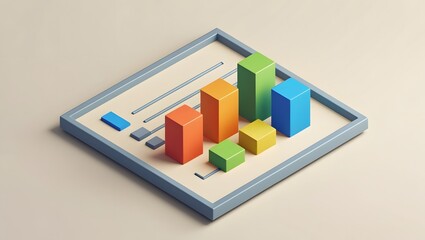 Fototapeta premium Bright and Clean Data Visualization Icon for Apps 