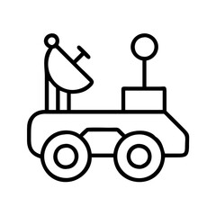 Explore outer space with this rover icon vector illustration for space exploration projects and design 90