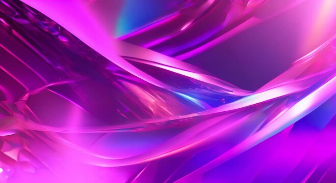 Abstract holographic metallic background retro synthwave futurism style Iridescent banner 4K
