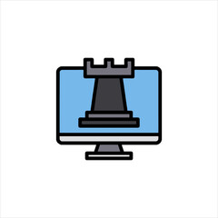 vector illustration of a computer icon