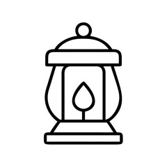 Illustration of lantern light lamp, vintage lantern, camping lantern, decorative lantern, line art