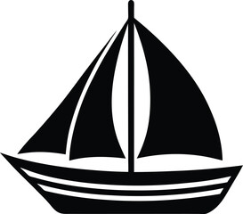 boat on white background