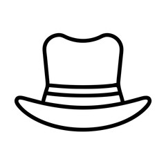Illustration of a vintage hat, classic hat, men's hat, fedora hat, fashion hat, formal hat, style hat icon