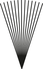 Regular beam radiating outward from the center.