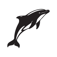 Fototapeta premium silhouette of a dolphin