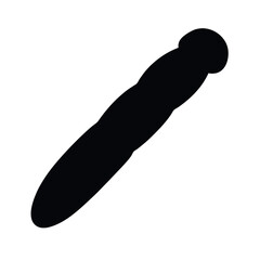 baguette black vector silhouette