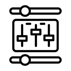 Equalizer Controller Out line Icon