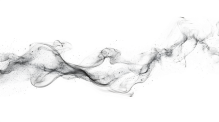 Grey smoke on the white background. Cigarette quitting concept. Air pollution idea