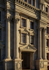Obraz premium Classical Stone Building Facade with Columns