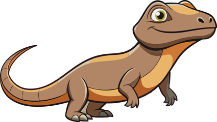 illustration of a cartoon-style Komodo dragon.
