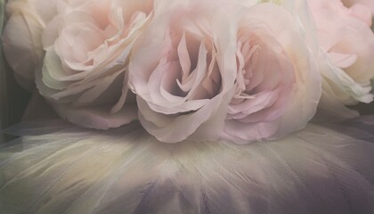 An abstract, muted-colored background with a light, semitransparent piece of cloth