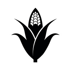 corn black vector silhouette