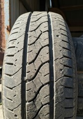 Obraz premium Worn-out rubber tire.