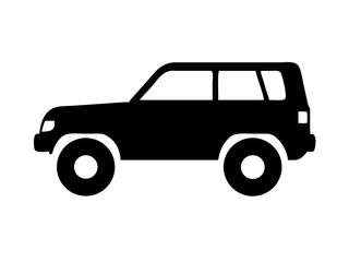 Rugged SUV Offroad Vehicle Silhouette Icon