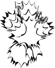 Obraz premium Complex group of explosion patterns resembling molten energy bursts fused into an abstract composition.