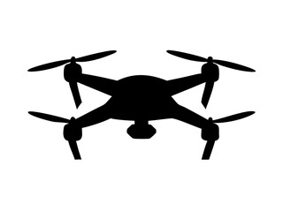 Fototapeta premium Quadcopter Drone Aerial Silhouette Icon