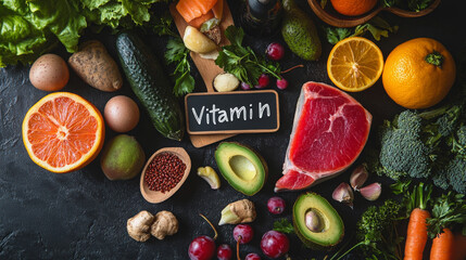 Fuel for Life: Vitamin B5 Power Foods from a Top View

