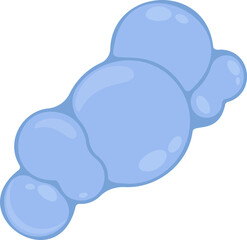 Group of six overlapping soap bubbles merged together in a reflective, fluid pattern.