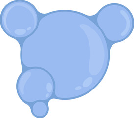 Six soap bubbles of various sizes grouped together, creating an abstract, fluid design with reflections.