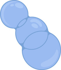 Trio of soap bubbles merged into a cohesive, reflective shape with fluid characteristics.