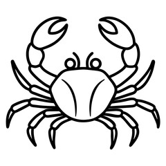 crab on white background