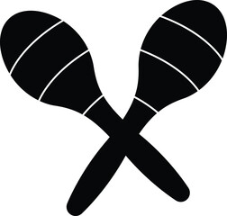 Silhouette  Maracas Musical Instrument