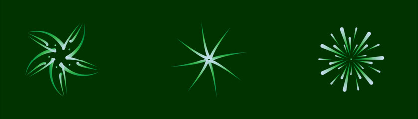 Flowers vector. Floral ornament, art. Background green, eps