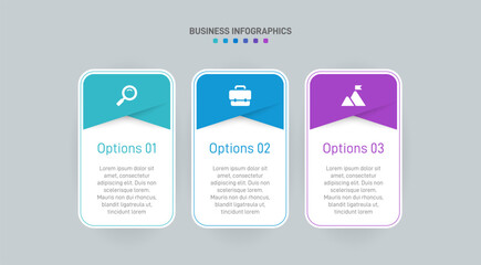 Horizontal progress bar featuring 3 arrow-shaped elements, symbolizing three six stages of business strategy and progression. Clean timeline infographic design template. Vector for presentation