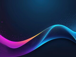 Modern Abstract Wave Dots with Gradient Colors on Dark Background