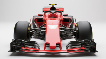 Naklejka premium f1 red car clean isolated white scene.