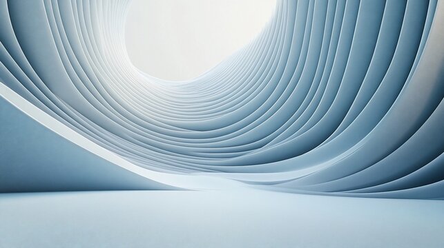 Wavelike structure smooth curving layered design