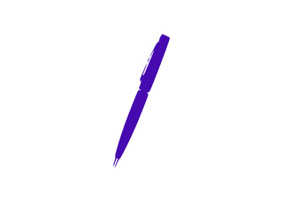 blue pen isolated on white background