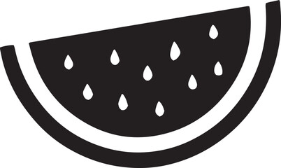 Silhouette Watermelon Fruit