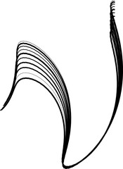 Stylized irregular wavy parallel lines forming an artistic wave pattern with organic movement.