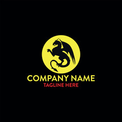 dragons logo design vector