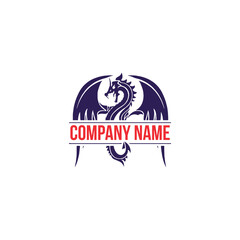 dragons logo design vector