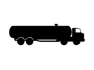 Tanker Truck Liquid Transport Silhouette Icon