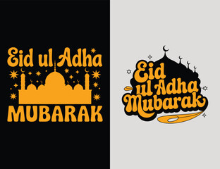 Eid ul Adha Mubarak Islamic Holiday Greeting Design