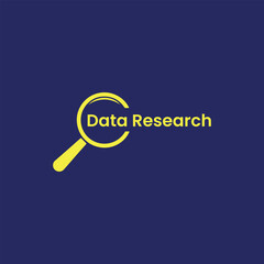 digital data research logo design vector