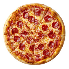 Isolated Fresh Margherita Pizza Isolated White Background