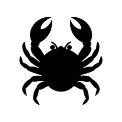 Crab Black Vector Silhouette Graphic